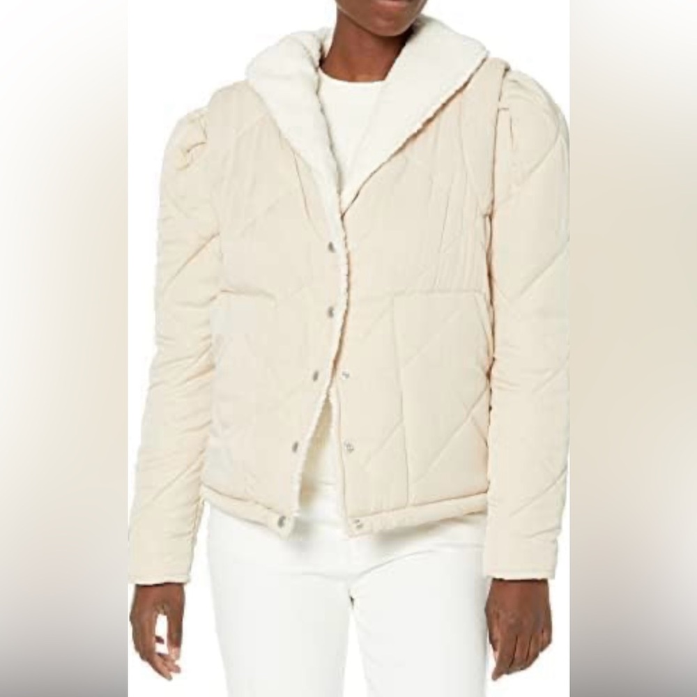 [BLANKNYC] Womens Quilted Jacket With Sherpa